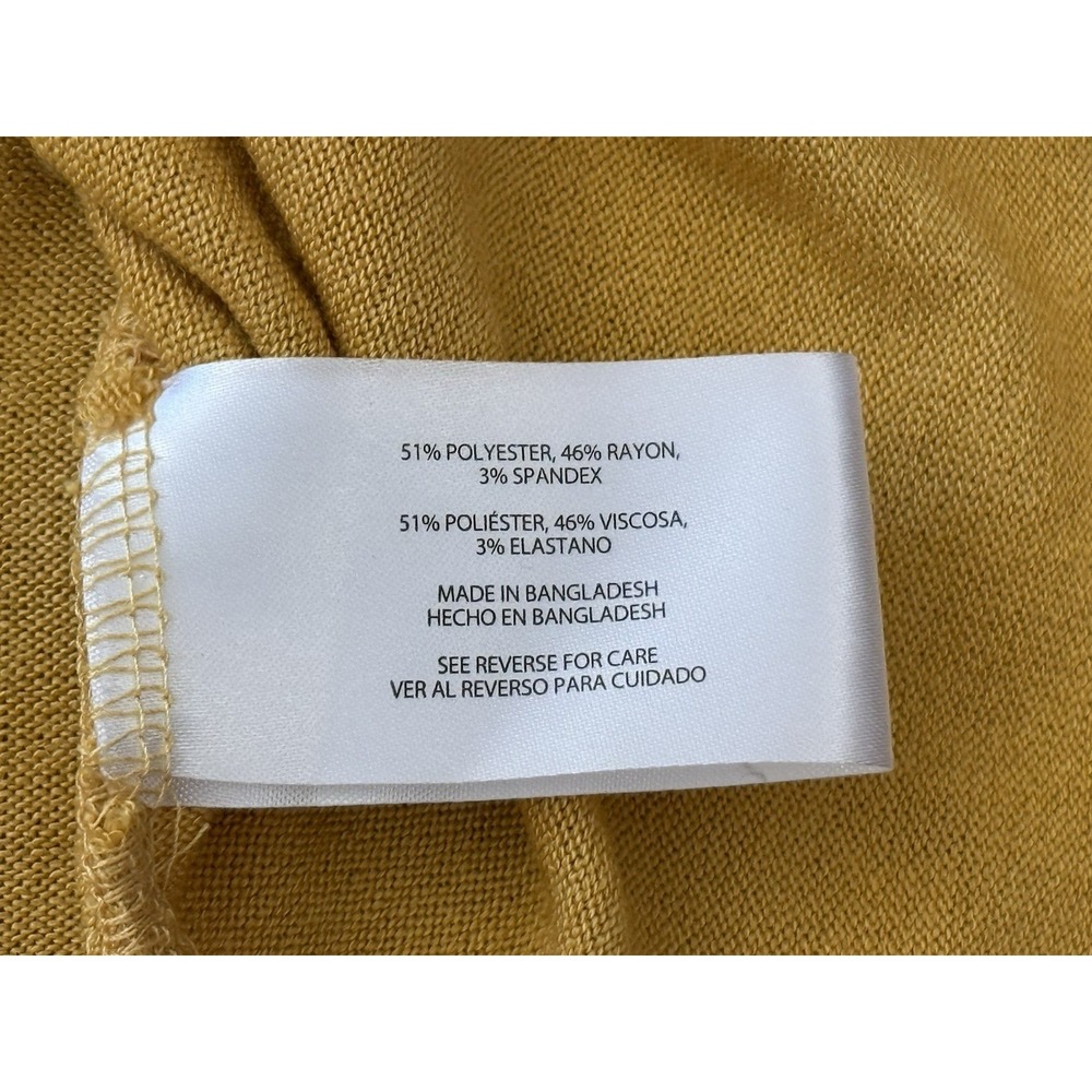 NWT ORVIS Women's Mustard Yellow V-Neck Short Sleeve Knit Casual Top Size XL - Picture 10 of 14